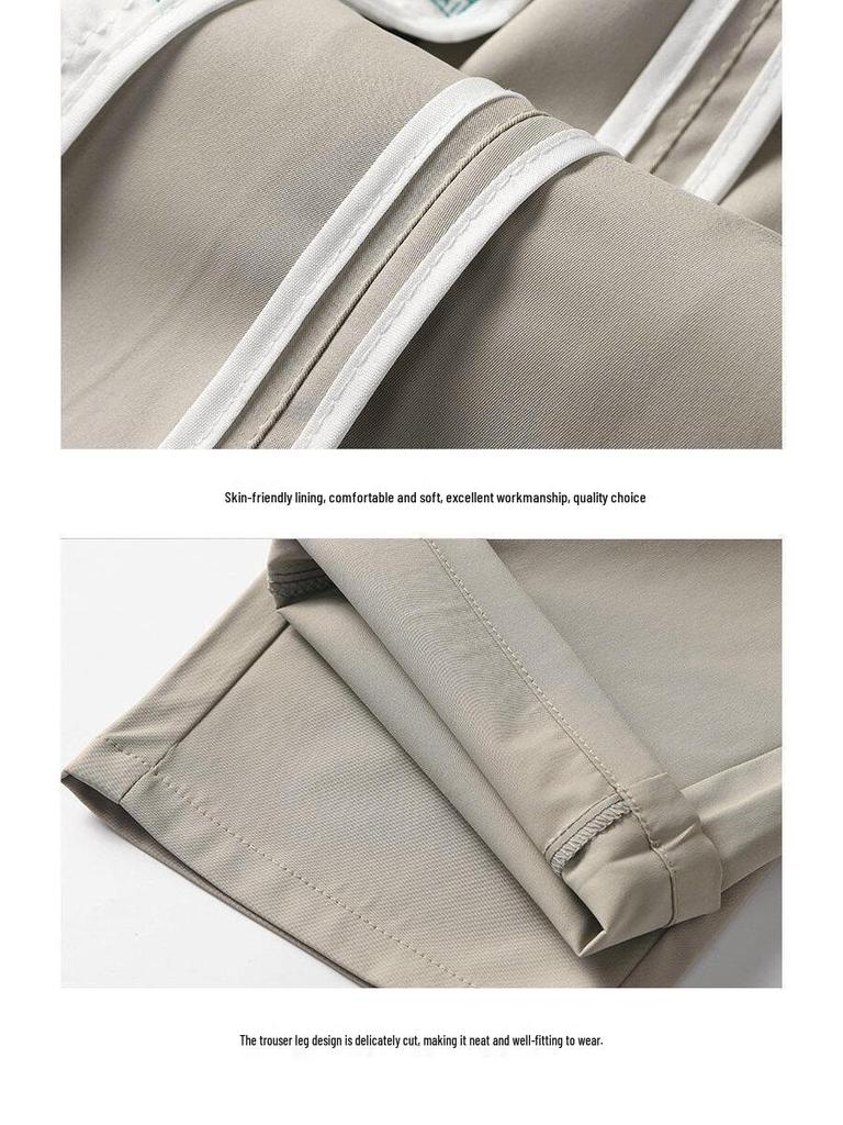 Waterproof Ice Silk Pants with Pocket - Youthful and Trendy