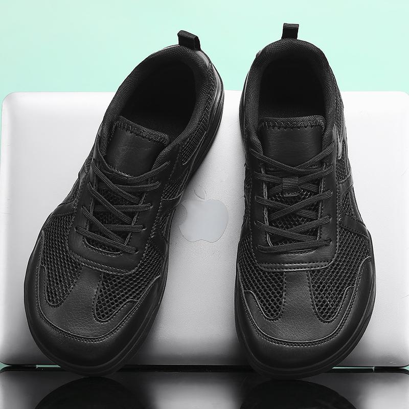 Men's Airy Mesh Sneakers - Breathable Single Mesh Casual Sports Shoes, Thin Wide-Last Men's Big Size Athletic Footwear