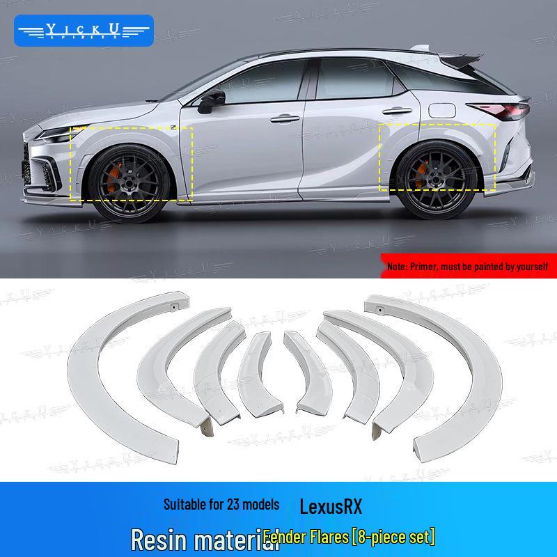 Lexus RX350/500 Carbon Fiber Body Kit (Front Lip, Fender Flares, Rear Lip, Side Skirts, Tail Top Spoiler, 2023-2025)