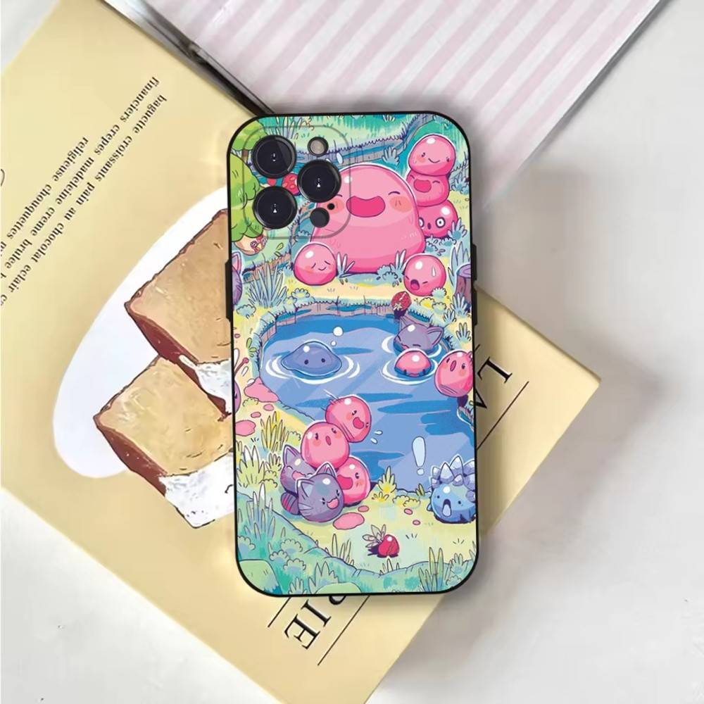 Game S-Slime Rancher Phone Case Phone Case For iPhone 16,15,14,13,12,11,Pro,X,XS,Max,XR,Plus,Mini Soft Black Cover