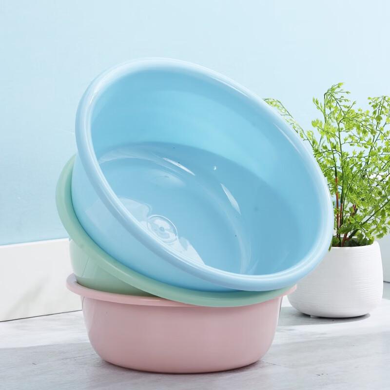 Thickened Small Mixed Color Plastic Basin Set