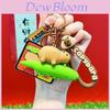 Adorable Capybara And Friends Cartoon Keychain Set Featuring Crocodile And Turtle Designs