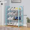 Space Saving Simple Shoe Rack Easy Installation Removable Shoe Shelf 4/5 Tiers Shoe Cabinet Dorm Accessories