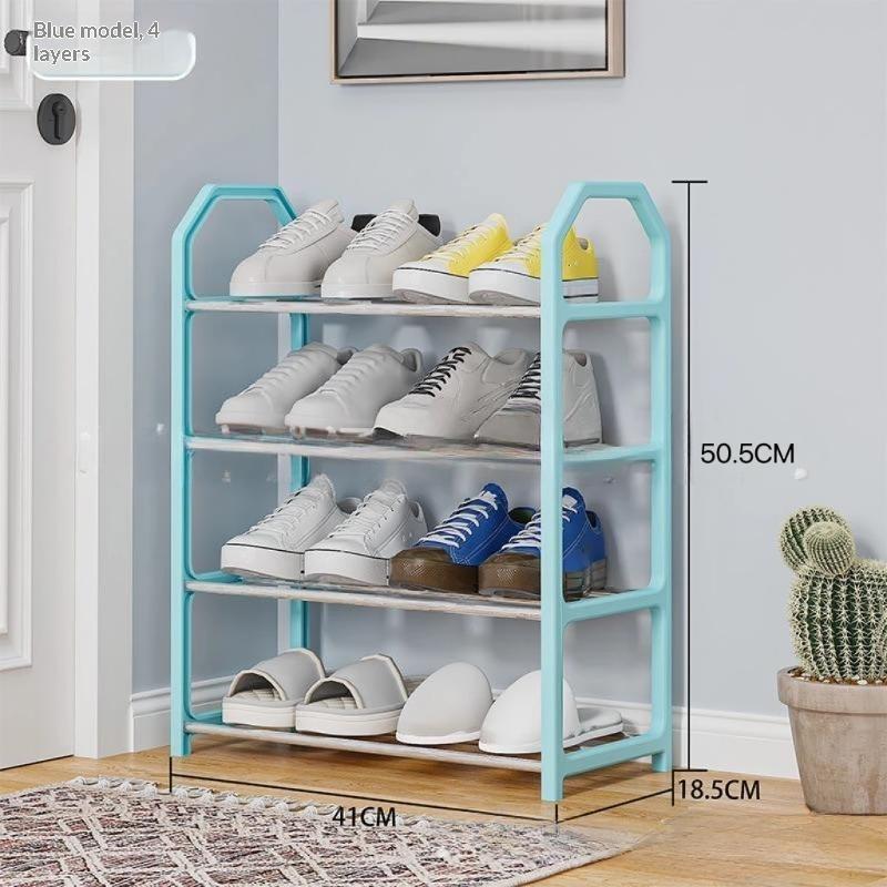 Space Saving Simple Shoe Rack Easy Installation Removable Shoe Shelf 4/5 Tiers Shoe Cabinet Dorm Accessories