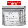 10Pcs/Set Aluminum Foil fresh-keeping Bag Sealed Antibacterial Refrigerator Food Freezing Storage Bag Zipper Seal