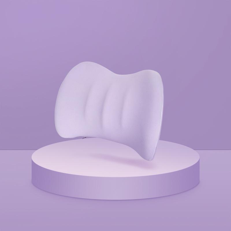 Fashionable and Minimalist Car Headrest and Neck Protection Pillows Solid Color Car Interior Cushion Soft Support Memory Rebound Lumbar Support Pillow