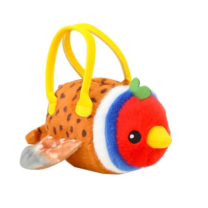1Pcs Bird Lifelike Plush Backpack Soft Women Fashion Kawaii Shoulder Bag Cute Stuffed Crossbody Bag Parrot Plushie Handbag Gift