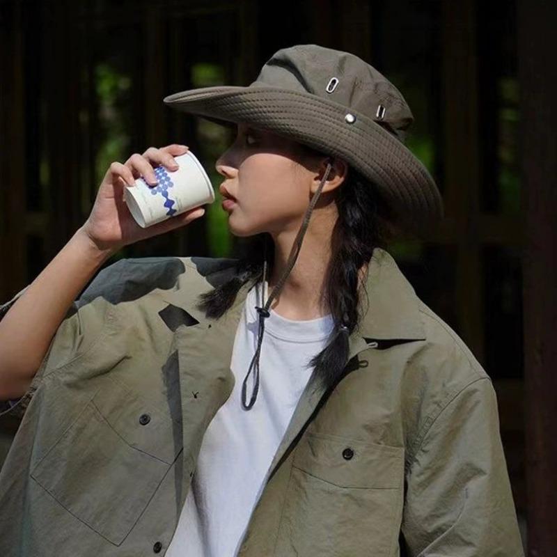 Outdoor Travel Camping Bucket Hat Summer Sun Protection Sun Hat Outdoor Mountaineering Sun Hat Male Tide
