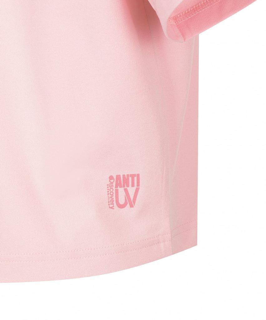 DISCOVERY EXPEDITION Women'S Essential Short Sleeve Crop Cover-Up (L/Pink)