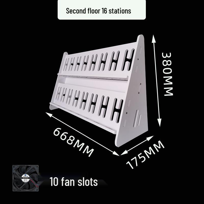Stüdyo Çok Açılı Şarj Standı: Dikey Çoklu Telefon Tutucu ve Çok Katlı Raf