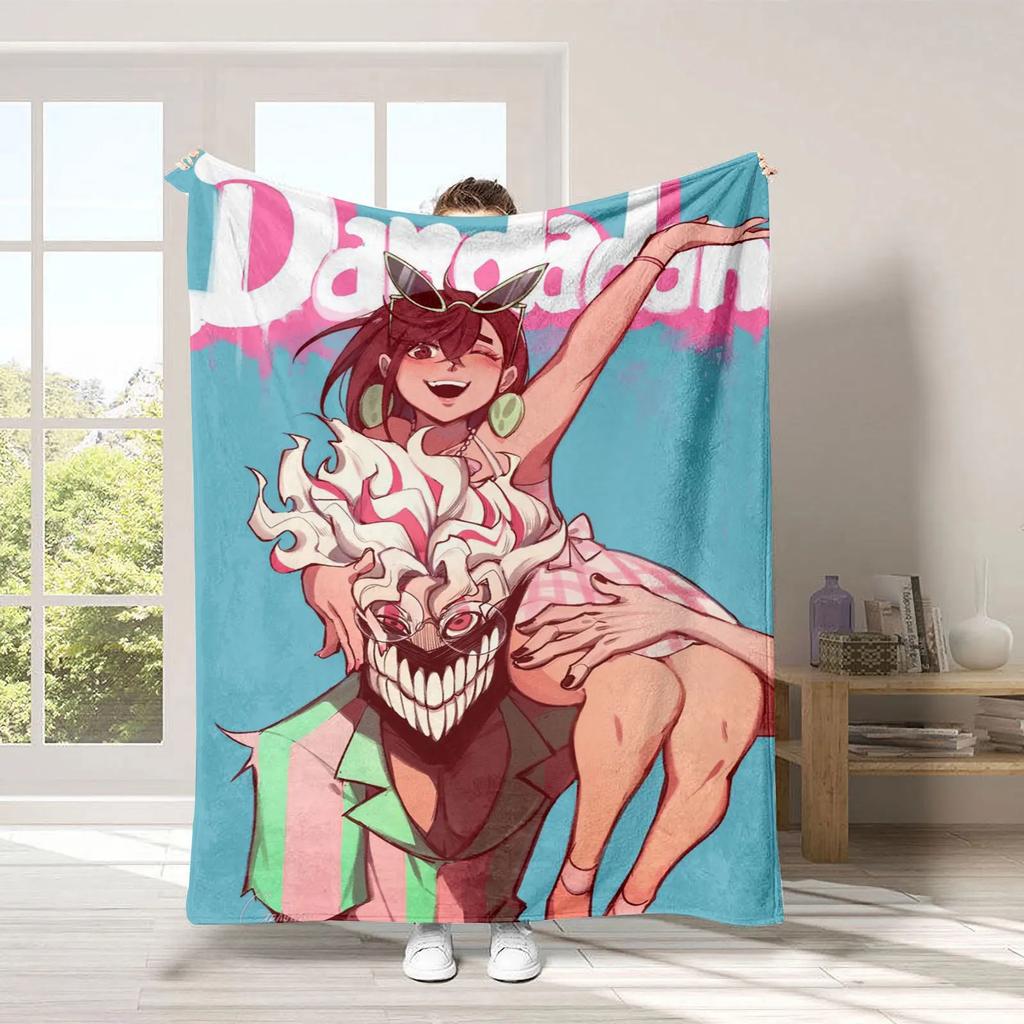 Kawaii Ayase Momo Flannel Dandadan Blanket for Home and Decoration Travel Sofa Warm and Soft for Winter Cartoon Anime