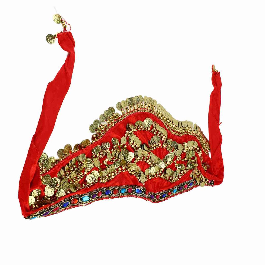 2Colors Belly Dancing Hip Scarf Wrap Skirt Bellydance Waist Belt with Artificial Coin Tassel