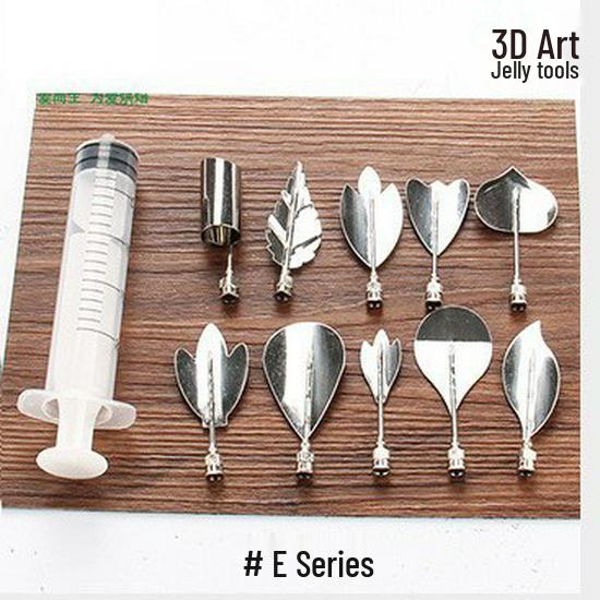 3D Stainless Steel Jelly Flower Piping & Carving Tool for Baking