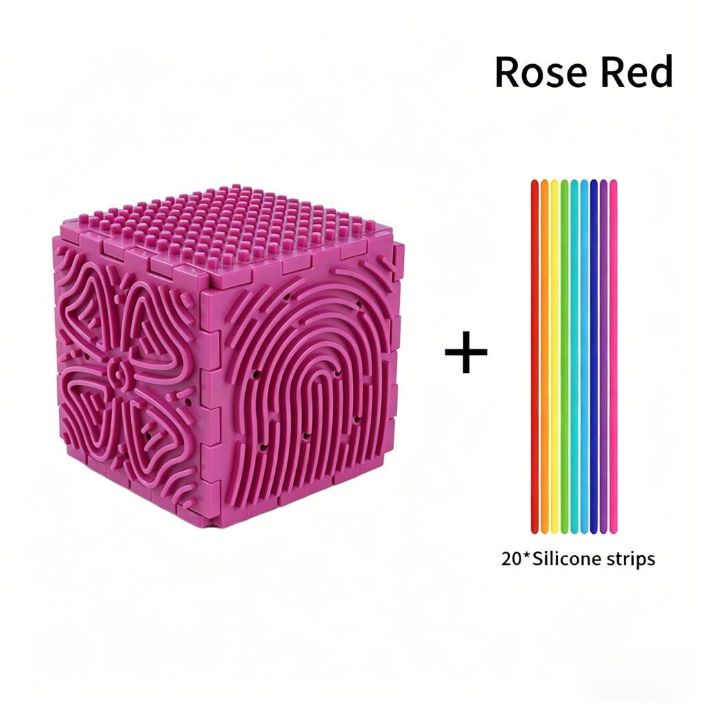 Children'S 3D Stereo Decompression Cube Silicone Sensory Toy, Baby Concentration Training Educational Building Blocks, Early Education Hands-On