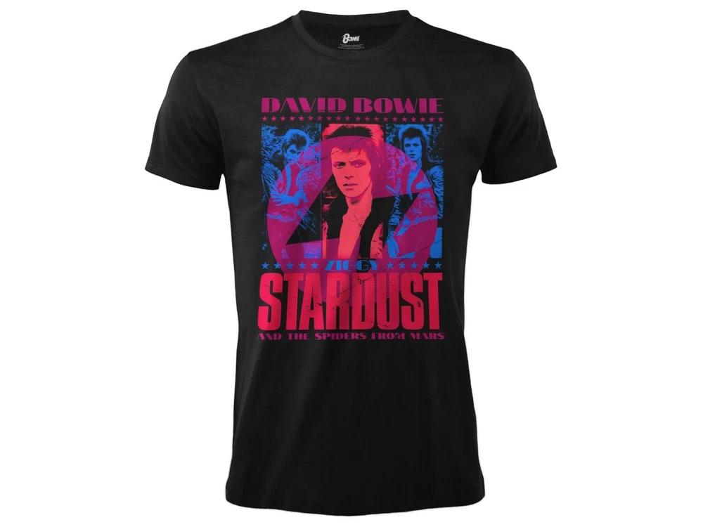 David Bowie Official TShirt Jersey Original Stardust Black Rock TShirt S