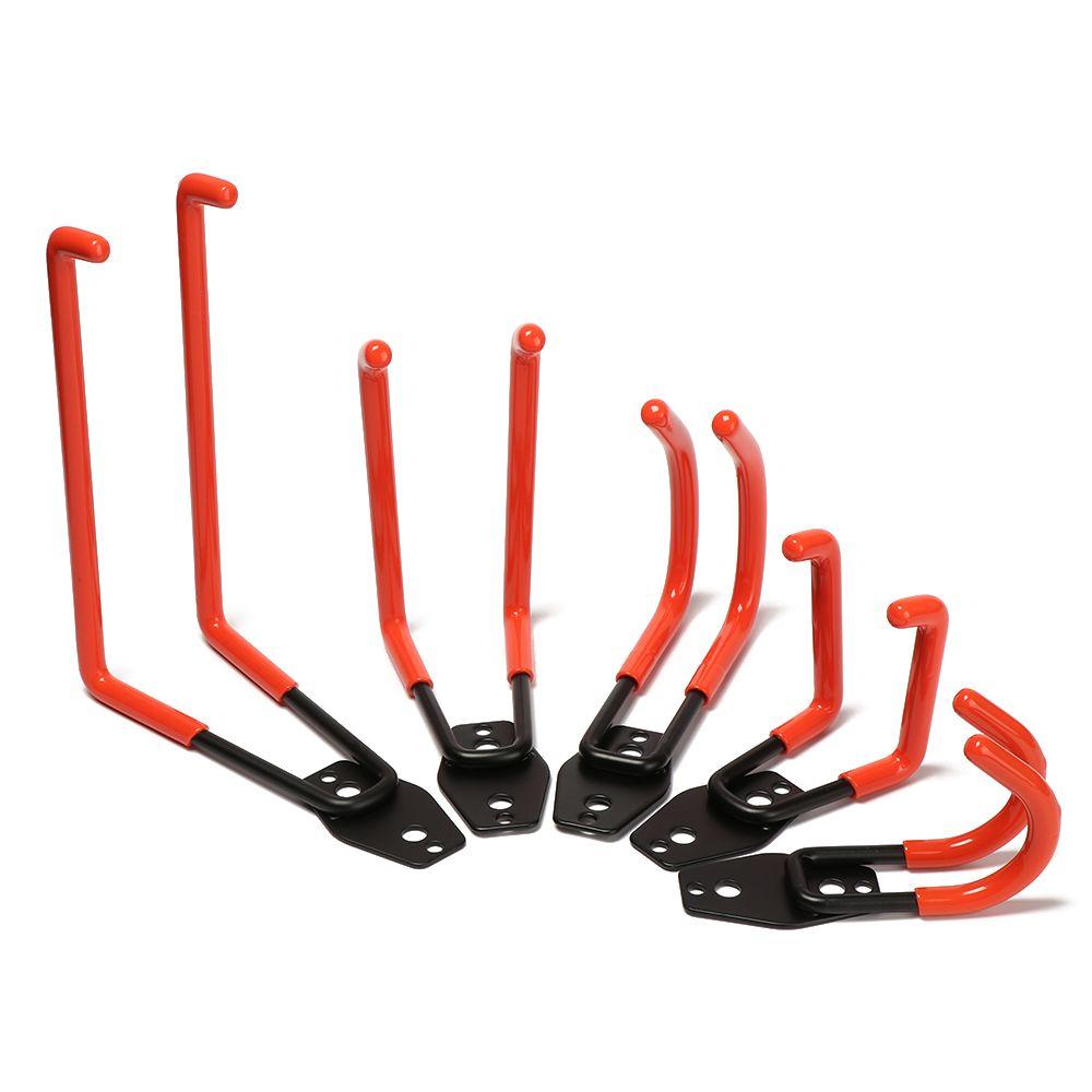 Utility Heavy Duty Ladder Wall Mounted Holder Organizer Tool Garage Storage Hooks Hanger Rack