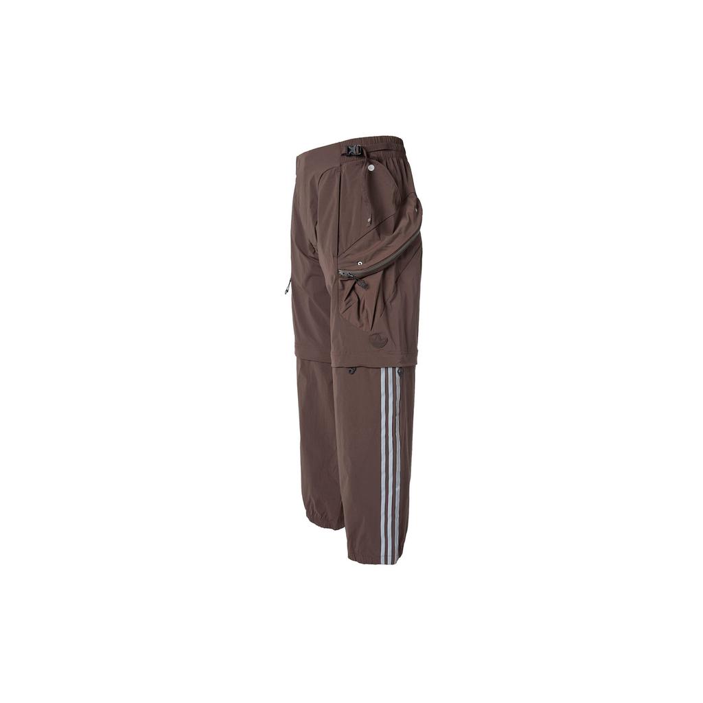 Adidas Originals FW23 Three Stripes Removable Track Exploration Multi-Functional Vintage Sports Cargo Pants Unisex Pants Brown IX7083