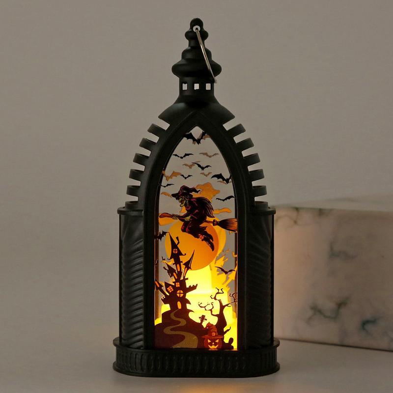 Halloween Lantern Decoration Ornament Creative Electronic Lamp Led Wind Light Pendant Hand-held Small Lantern Festival Party