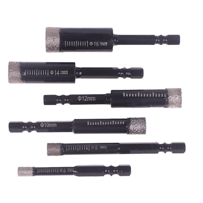 6-16Mm Hexagonal Shank Brazed Dry Ceramic Tile Drill Bit Granite Vitrified Tile Hole Opener Diamond Drill Bit Hole Saw