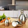 304 Stainless Steel Oil Can Drum Type Leakproof Seasoning Container with Cap Kitchen Storage Pot for Soy Sauce Cooking Tool