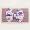 New twill print bow children's headband, summer thin solid color baby hair accessories, girls headscarf
