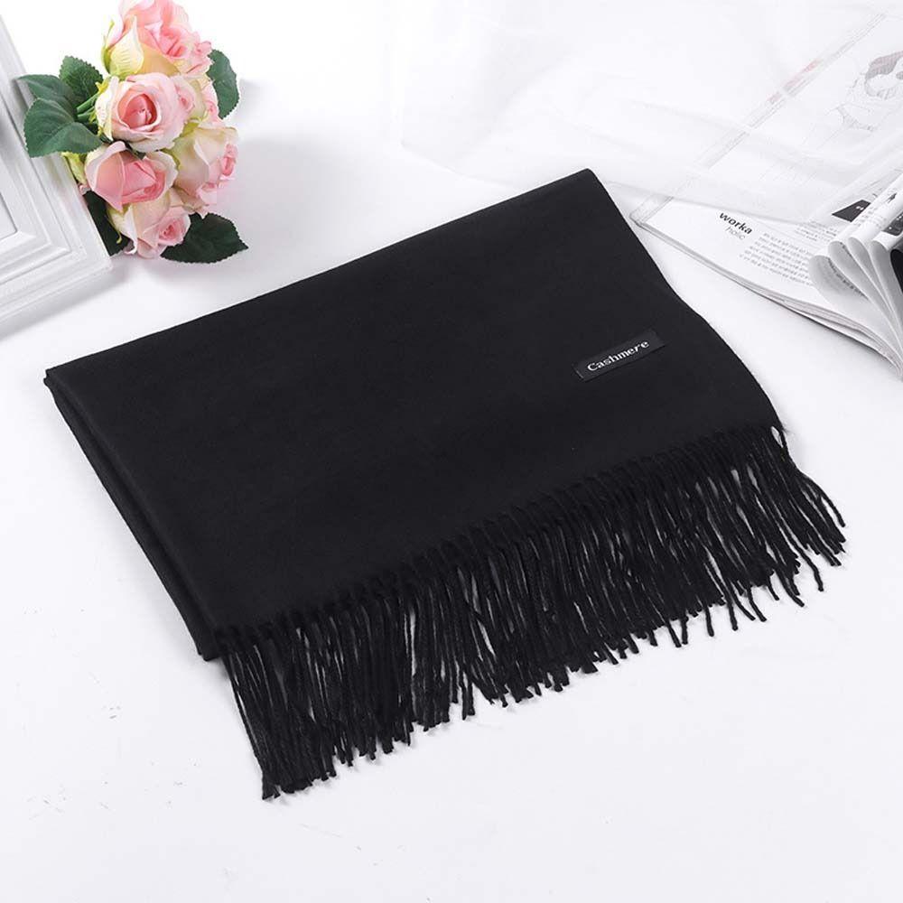 Wool Scarves Winter Neck Scarves Soft Pure Color Shawl Gifts Scarf  Ladies/Girls