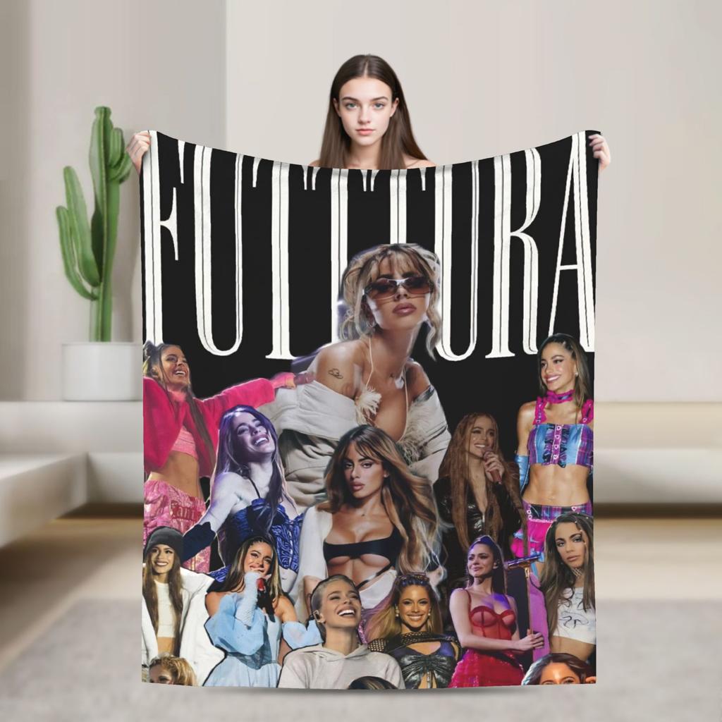 TINI STOESSEL Futtura Tour  Flannel Blanket  Warm Throw Blanket for Home Decor Camping Novelty Bedspread Sofa Bed Cover