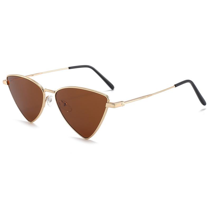 Fashion Metal Triangle Sunglasses Hip Hop Cyberpunk Stylish Irregular Small Frame Sun glasses Women Travel Cool Eyewear
