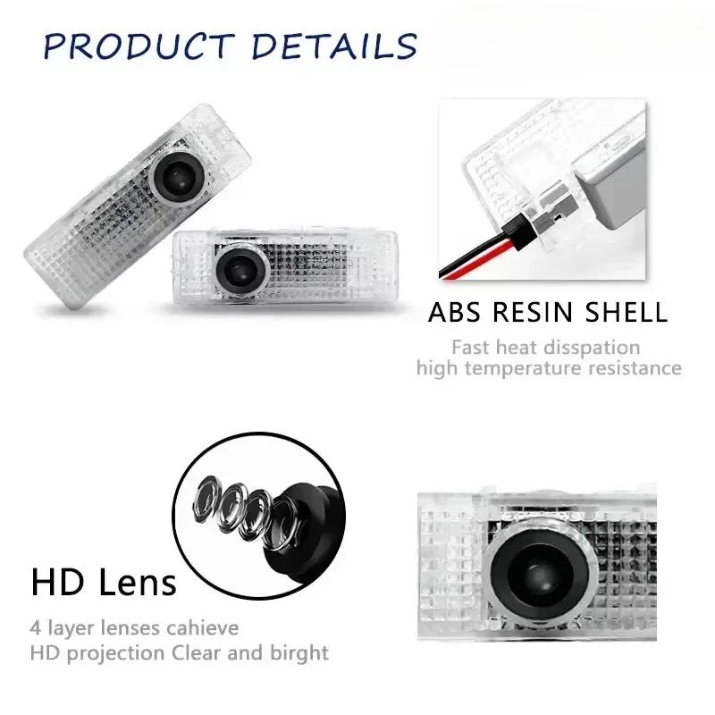 BMW GROUP 4Pcs LED HD Car Door Welcome Light For BMW E90 E91 E92 E93 E60 E61 F10 F07 E63 E64 F12 F13 F30 E87 F20 BMW Accessories
