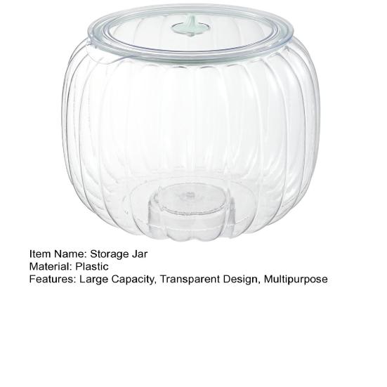 Storage Jar with Airtight Lid Large Capacity Food Grade BPA Free Transparent Design Dust-Proof Grain Rice Container