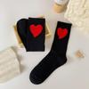 1Pair Socks Female All-match Simple Love Spring Autumn Cotton Socks Korean Version of The Trend Skateboard Pile Socks