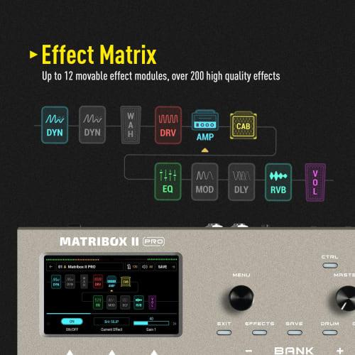 SONICAKE Matribox II Pro Multi-Effects Pedal with Expression, Over 240 Built-in Effects, Amp Modeling, IR Cabinet Simulation, FX Loops, MIDI Stereo OT