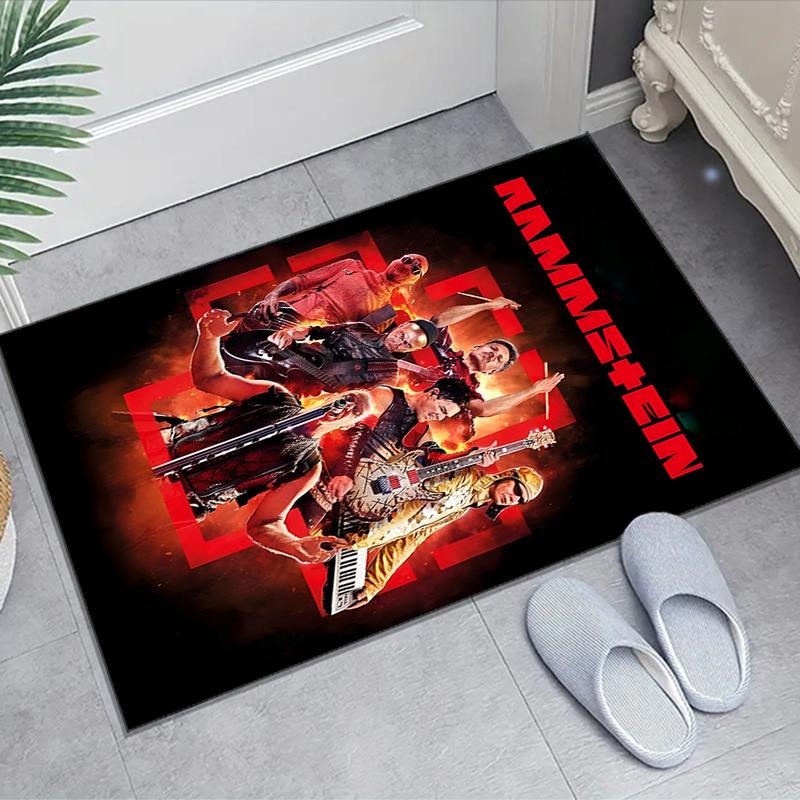 1pc Rammstein3 Design Area Rug - Non-Slip, Soft & Cozy Floor Mat for Living Room, Bedroom, Office - Indoor/Outdoor Decorative Carpet