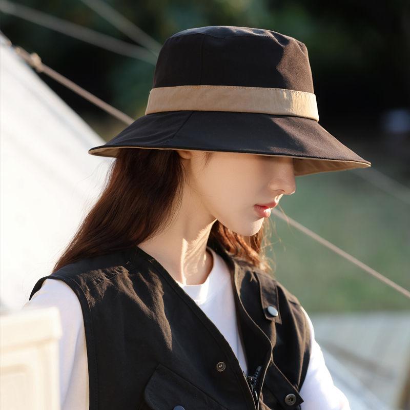 Nouveau Chapeau d'Été Chapeau Bob pour Femme Chapeau de Soleil Ombragé pour Voyage en Extérieur