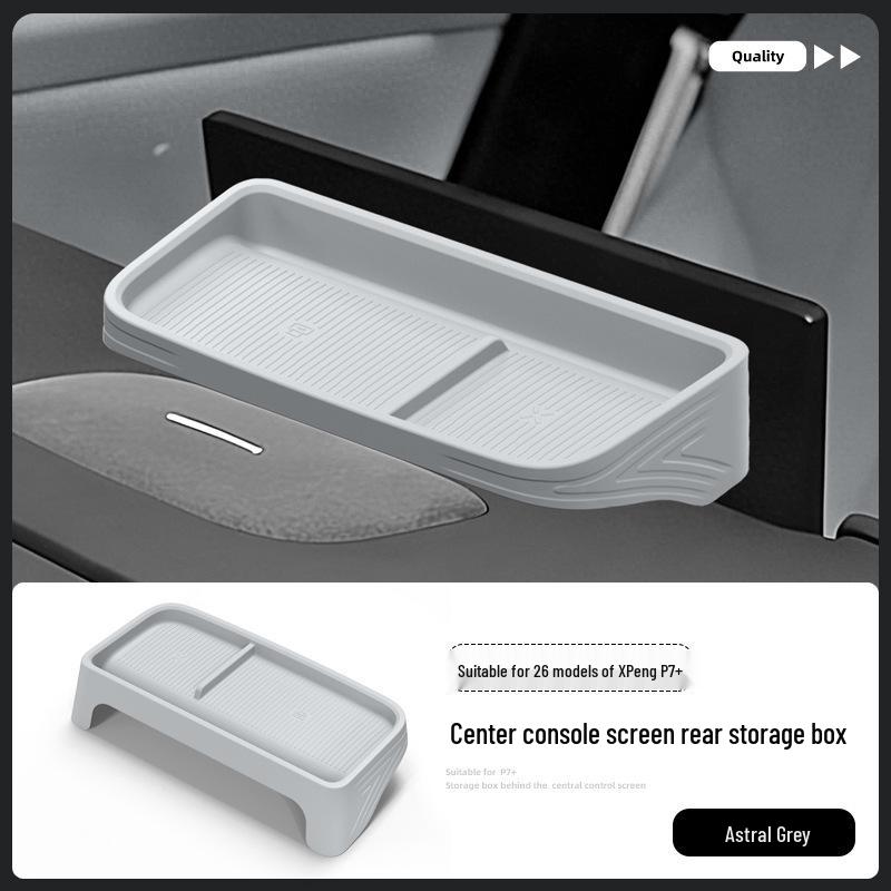 Compatible with 26 Xiaopeng P7+ Models: Rear Center Console Screen Storage Box Organizer Accessories