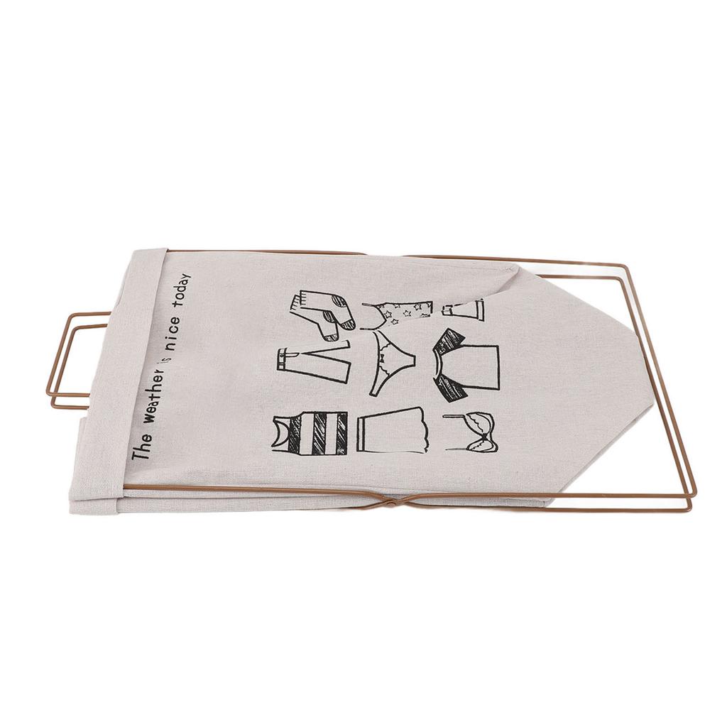 Collapsible Metal X Frame Laundry Hamper Waterproof Multifunctional Foldable Laundry Basket with