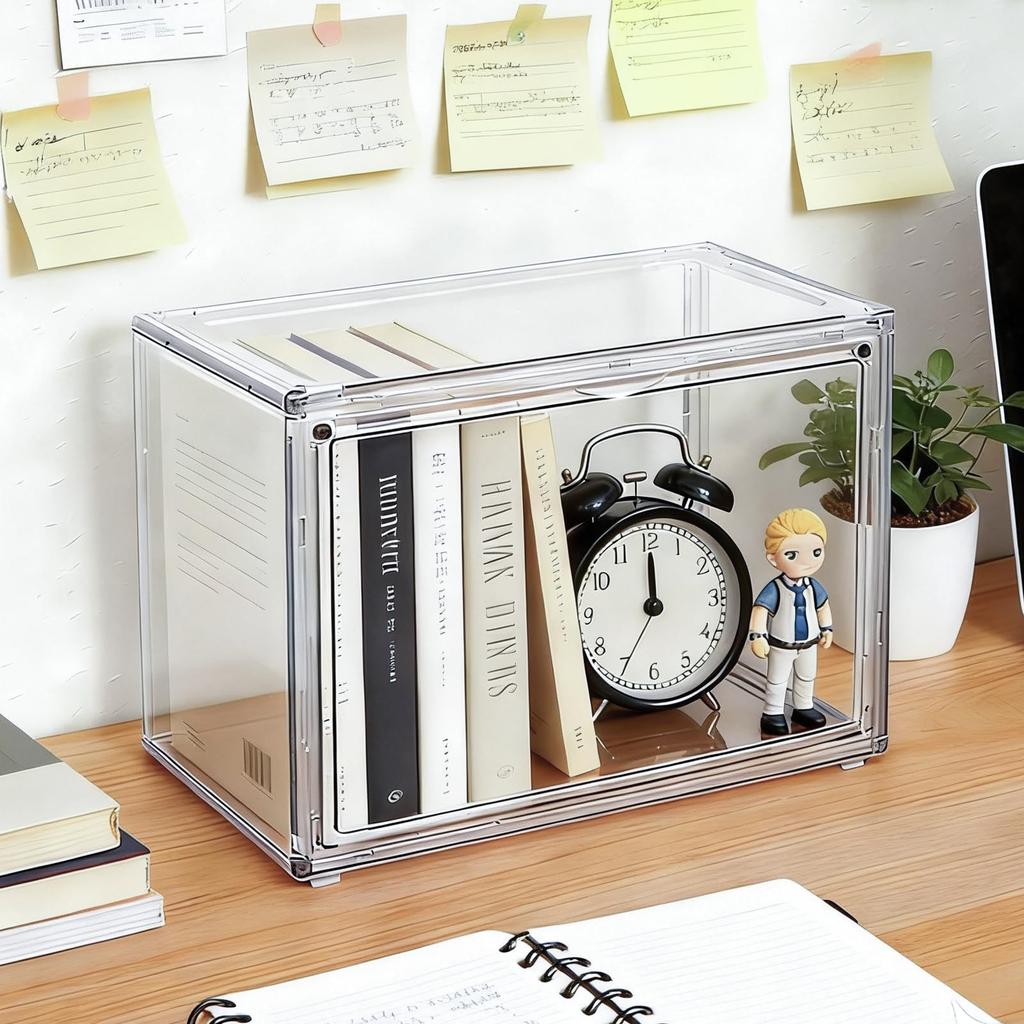 PakOne Figure Case Collection Storage Transparent Display Clear Acrylic Collection Display Figure Magnetic Front Glass Storage Collector Hobby Show