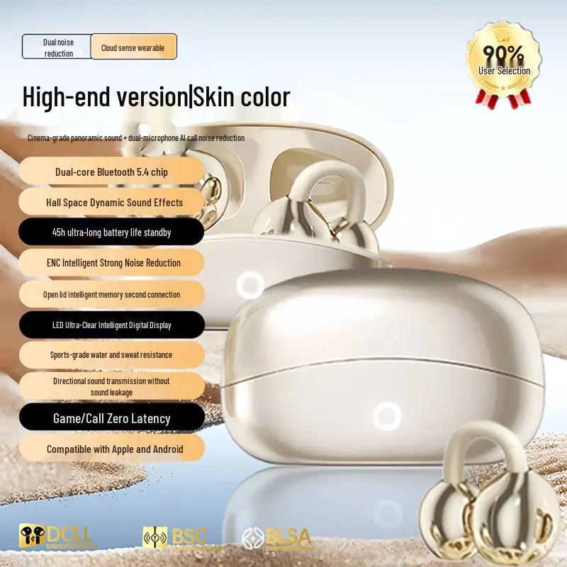 S480 Wireless Bluetooth Headset: Stylish Clip-On, High-Quality Sound, Long Battery, Ideal for Sports & Running.