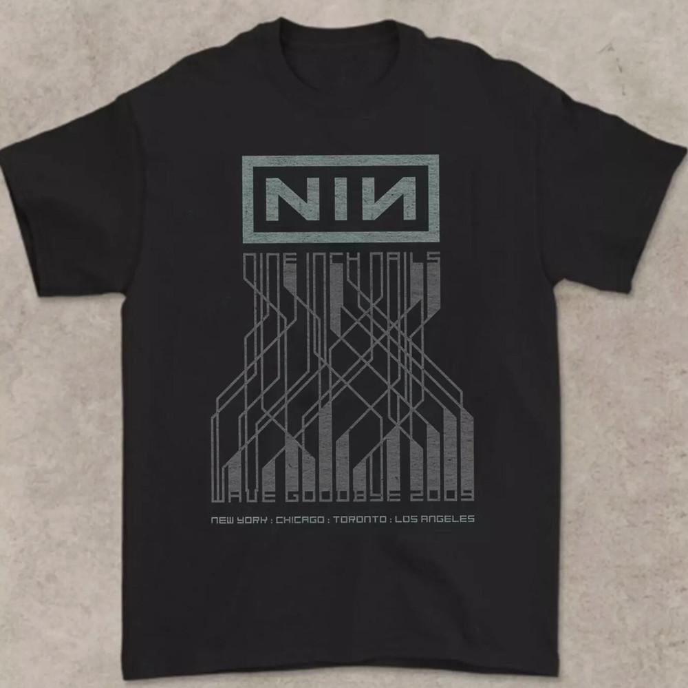Концертная черная мужская футболка Nine Inch Nails с коротким рукавом от S до 5XL подарок для фанатов XL