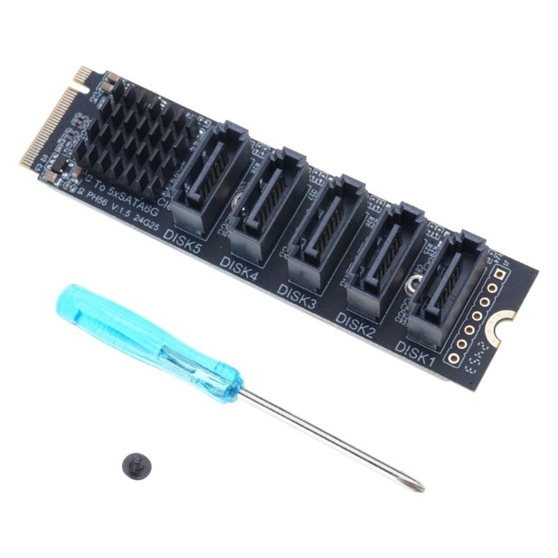 

Upgrades PH56 M.2 To 5Port Expansion Card Multipliers Card From Single M.2 Interfaces for Large Capacity Need 1