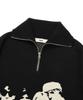 FALLETT Rock Band Half Zip Knit Black