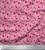 Soimoi Purple Japan Crepe Satin Fabric Flower Artistic Decor Fabric Printed Metre 42 Inch
