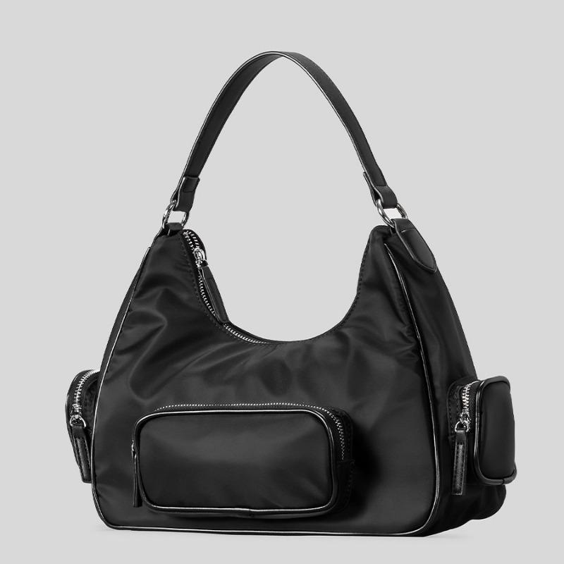 

A Versatile and Casual Single-shoulder Crossbody Bag with A Crescent-shaped Underarm Bag for Motorcycles чорний