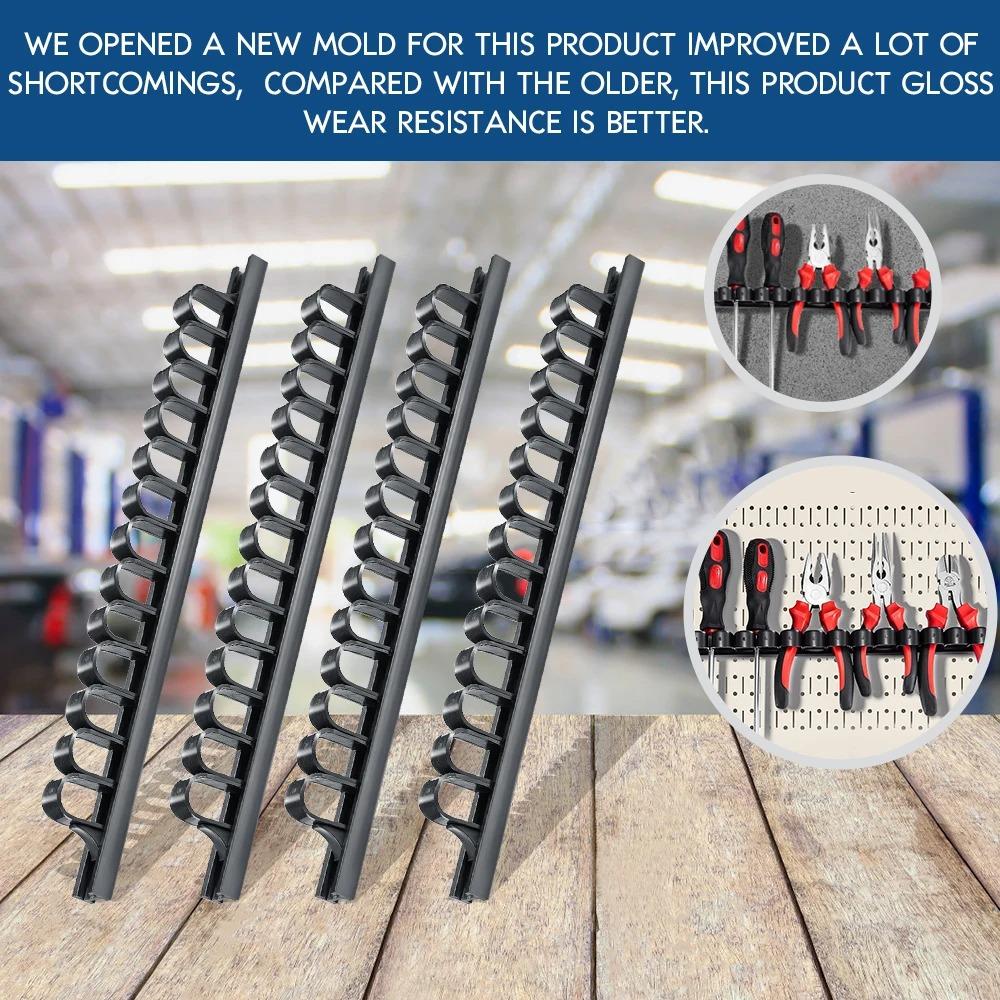 ABS Wall Mount Plastic Wrench Screwdriver Organizer Rail Rack Storage Holder Garage Workshops Hardware Tool Display Hanger