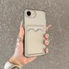 Transparent Wallet Phone Case for iPhone 16e 17e 16 17 E Clear Card Bag Slot Holder Cover