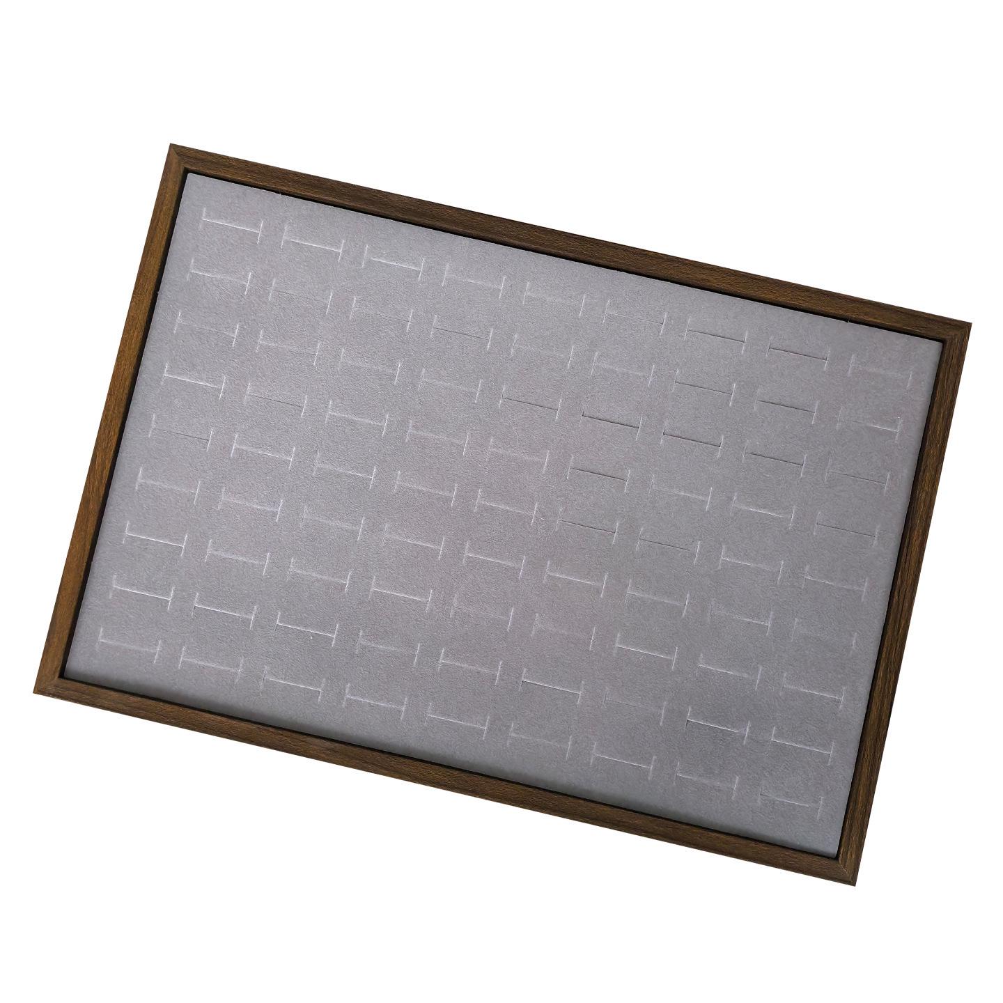 

Вишукана дерев яна скринька для зберігання прикрас: Підставка-лоток для намиста, каблучки та сережок з великою місткістю. 35*24*3