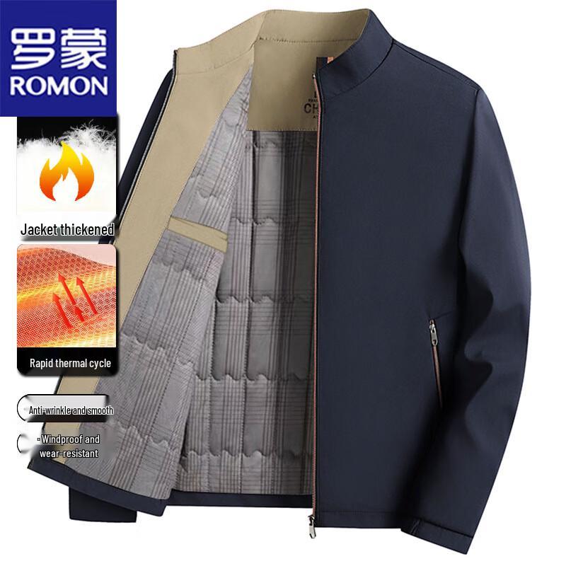 

ROMON Men s Business Casual Stand-Collar Insulated Jacket 2XL