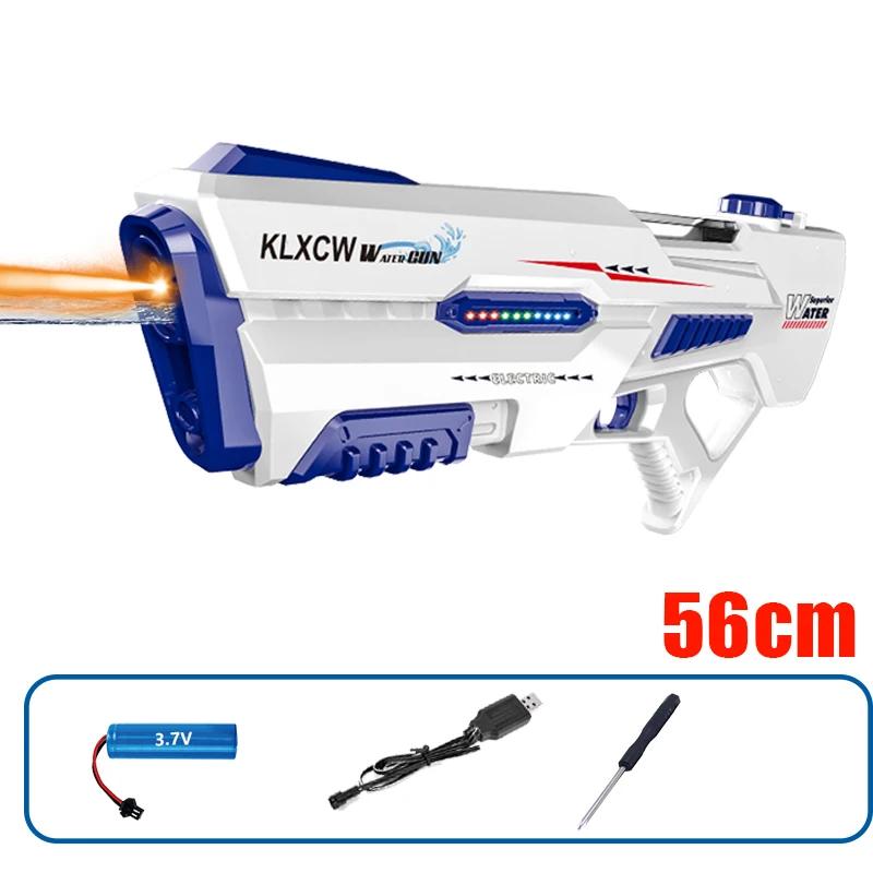Non-Toxic 43-56Cm Pool Toy Integrated Manual And Automatic Watergun Electric Water Gun Automatic Absorbing Water Gun With Lighting Toy Gun