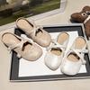 2025 Girls Princess Shoes Spring and Autumn Foreign Style Internet Celebrity Baby Children's Slippers Flat Bottom Little Girl Soft Sole Shoes Sing