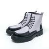 2026 New Style Leather Boots for Men British Style Black Casual Height-increasing Thick-soled High-top Leather Shoes for Men